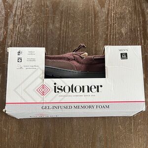 Isotoner Men's Brown Loafers with Gel-Infused Memory Foam